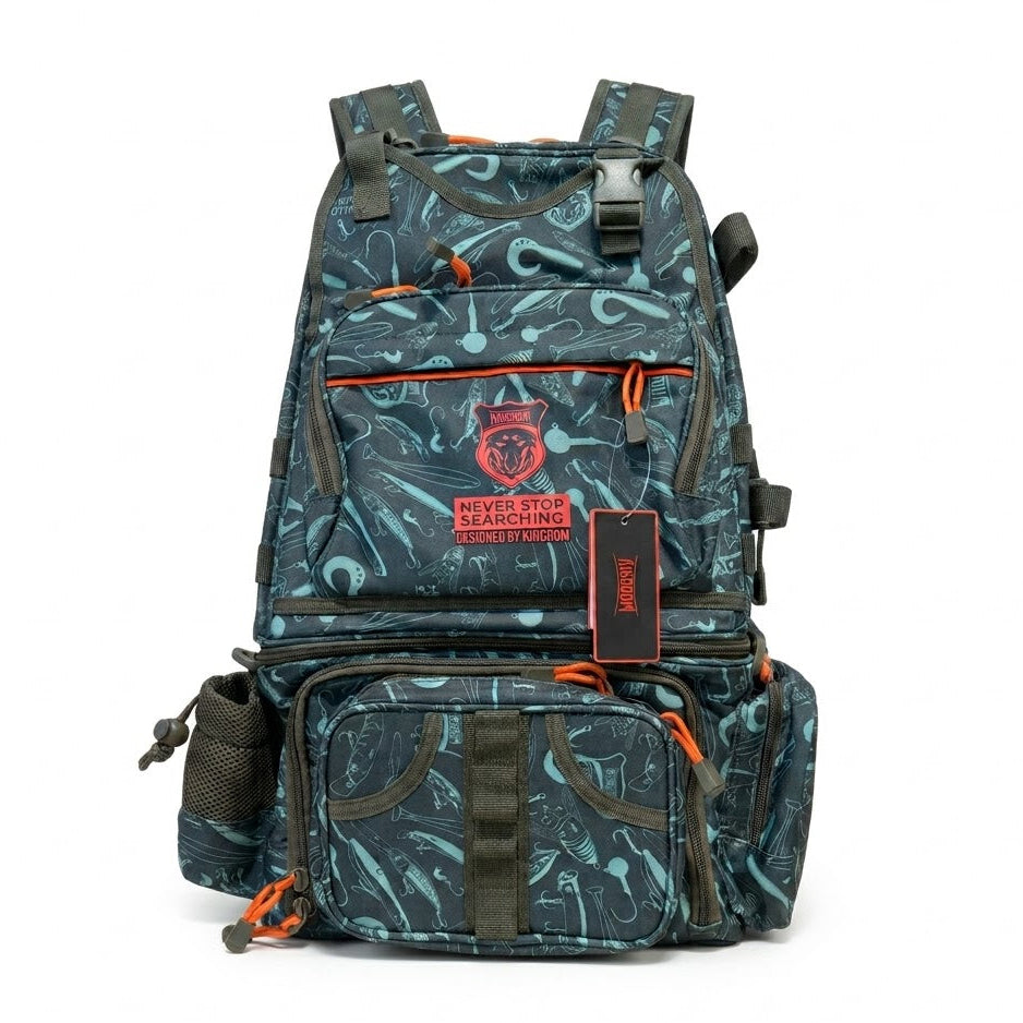 Lure Kingdom LYB-14 convertible fishing backpack front view