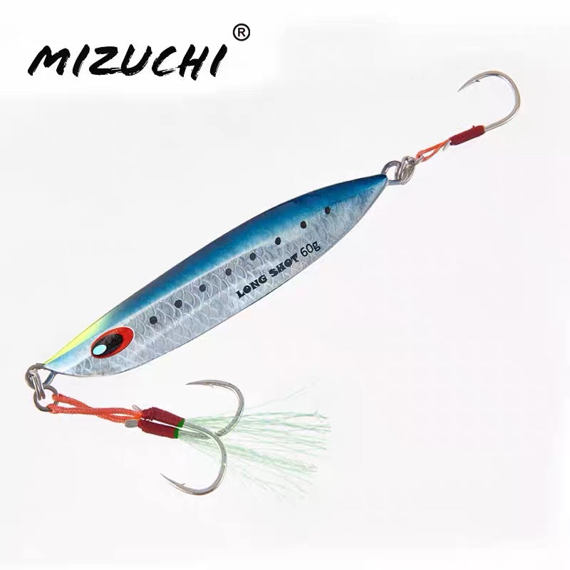 MIZUCHI Long Shot metal jig – 009 Sardine Scale