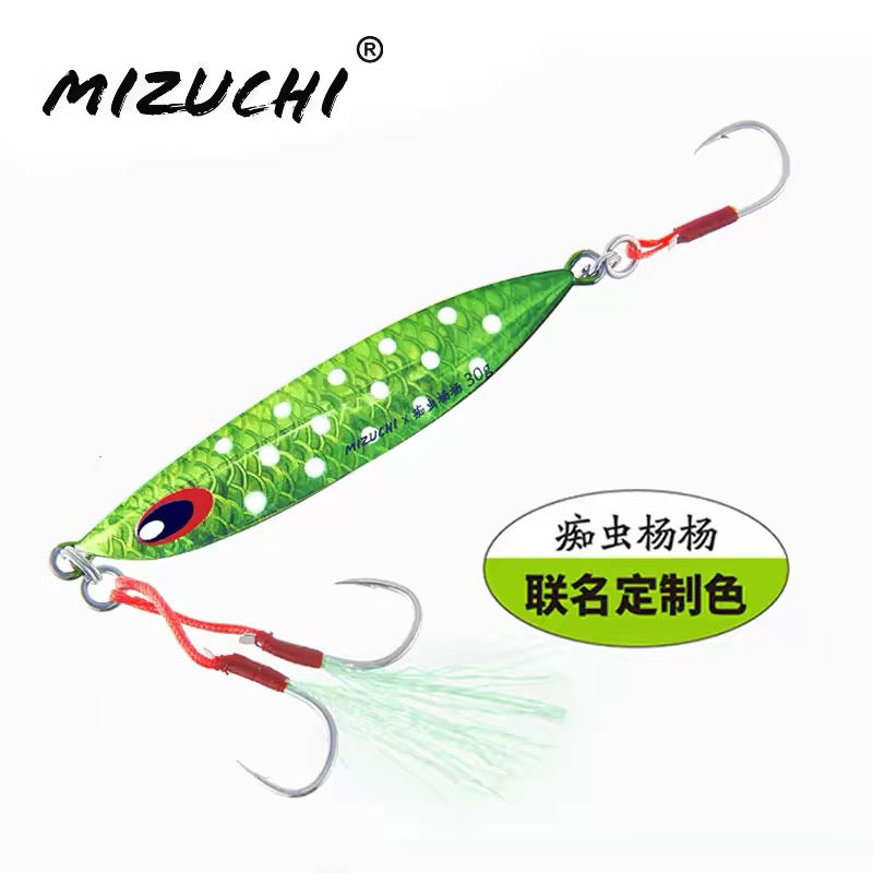 MIZUCHI Long Shot metal jig – 010 Luminous Speckled Green