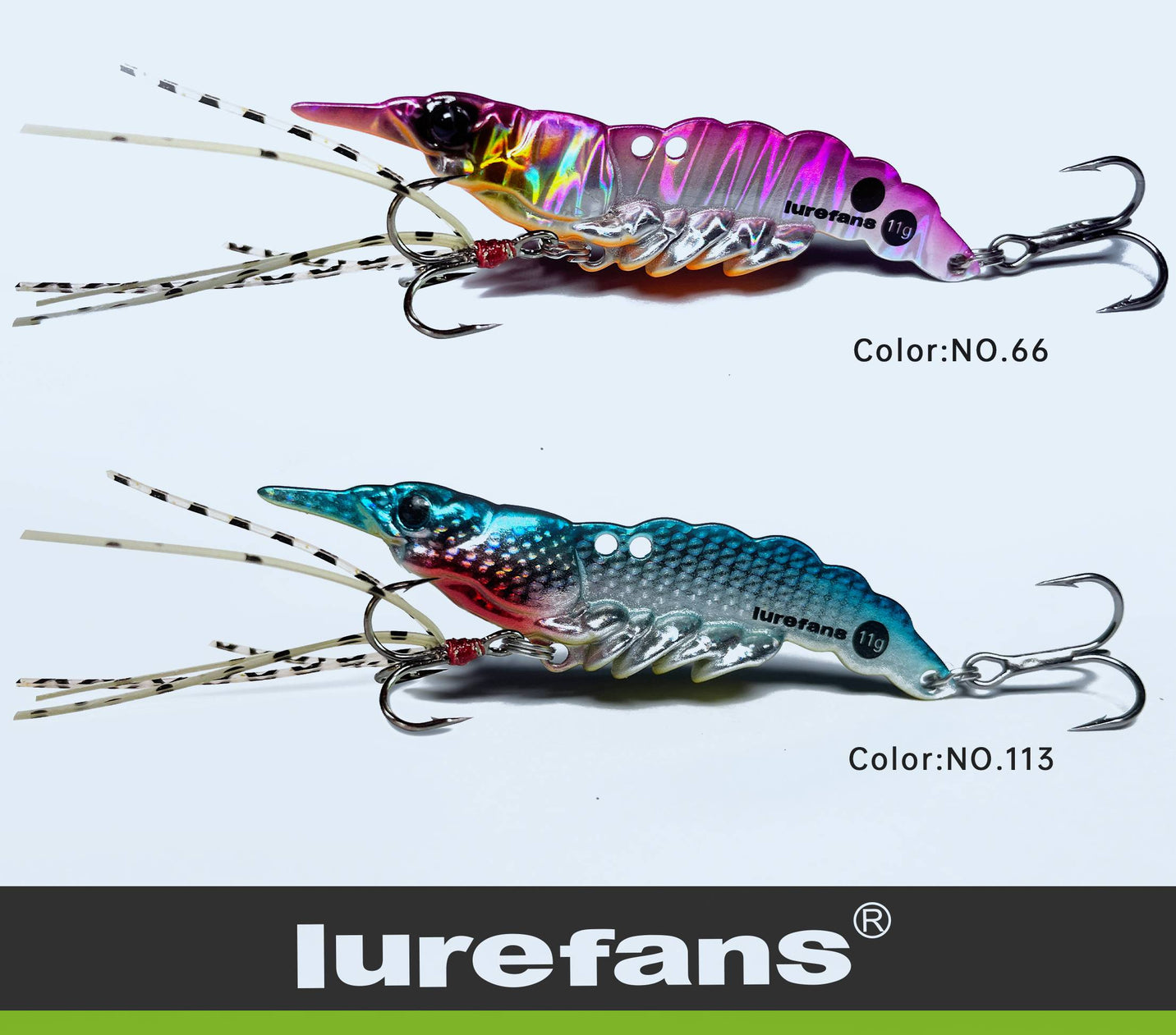 Lurefans Green Shrimp metal VIB lure