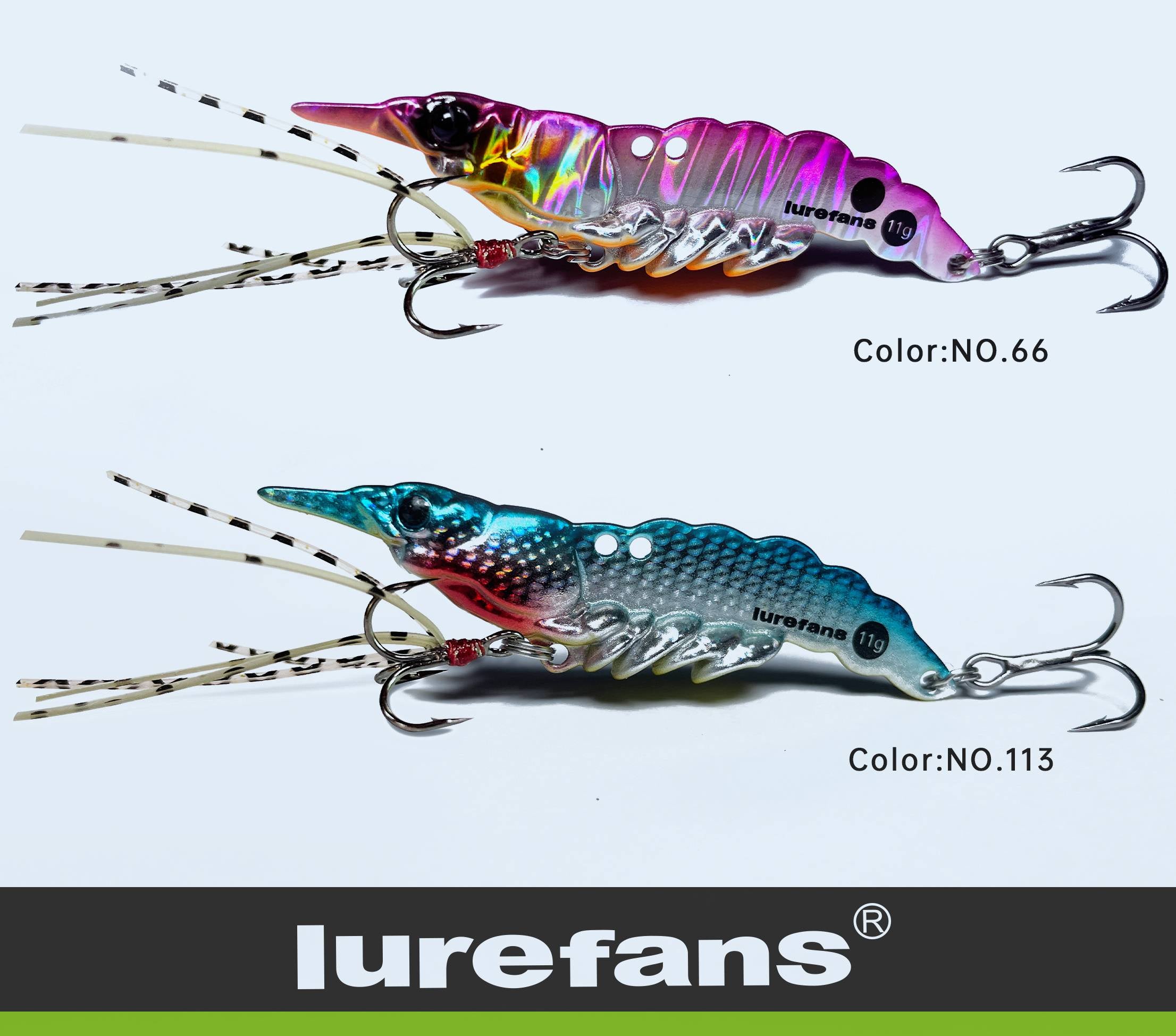 Lurefans Green Shrimp metal VIB lure