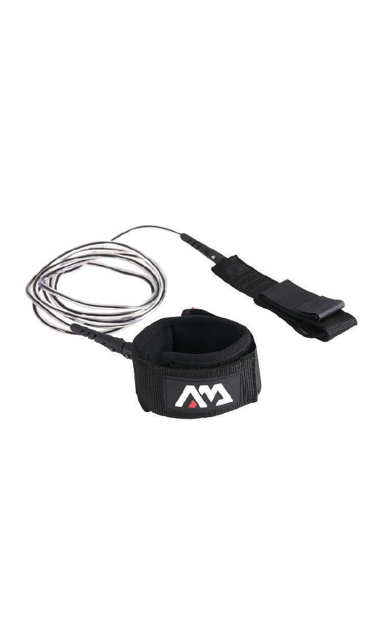 Aqua Marina Surf Leash 9 foot 6mm coiled SUP surf leash with stainless steel swivels