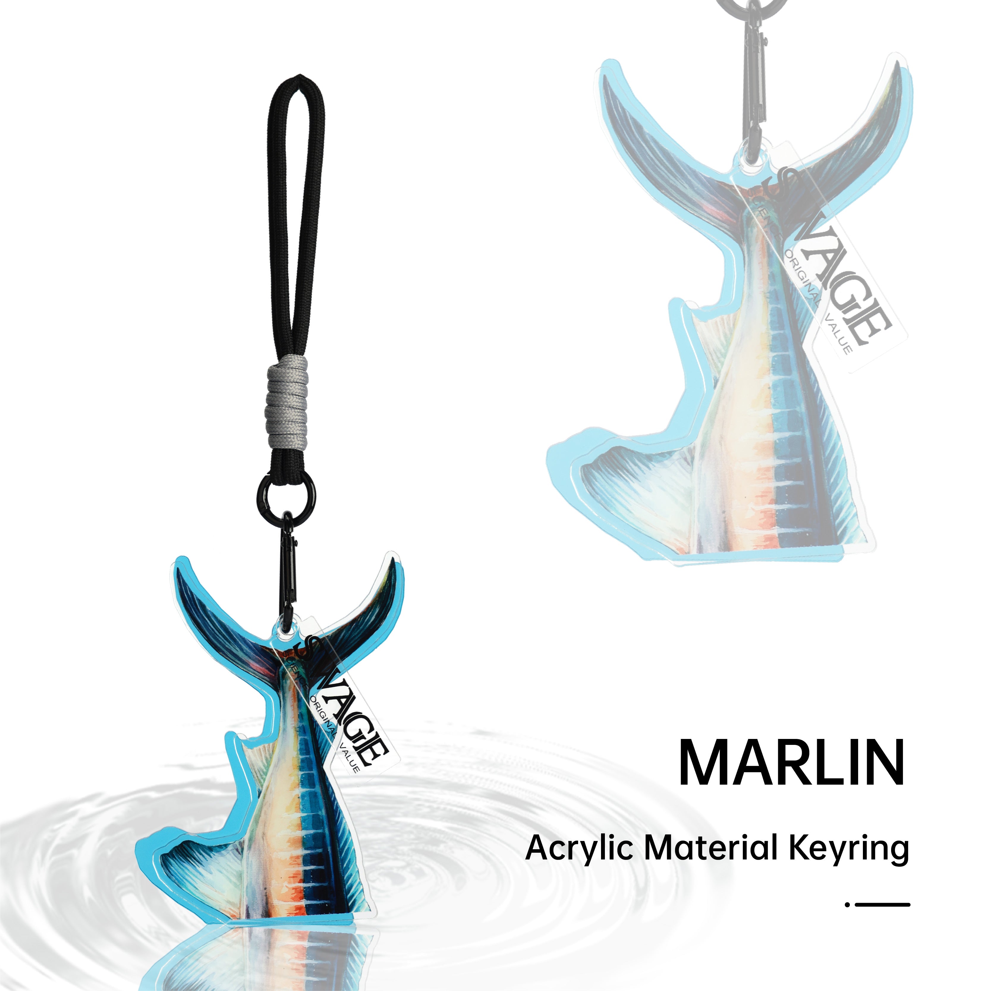 SWAGE FinTide Tail Key Ring Marlin