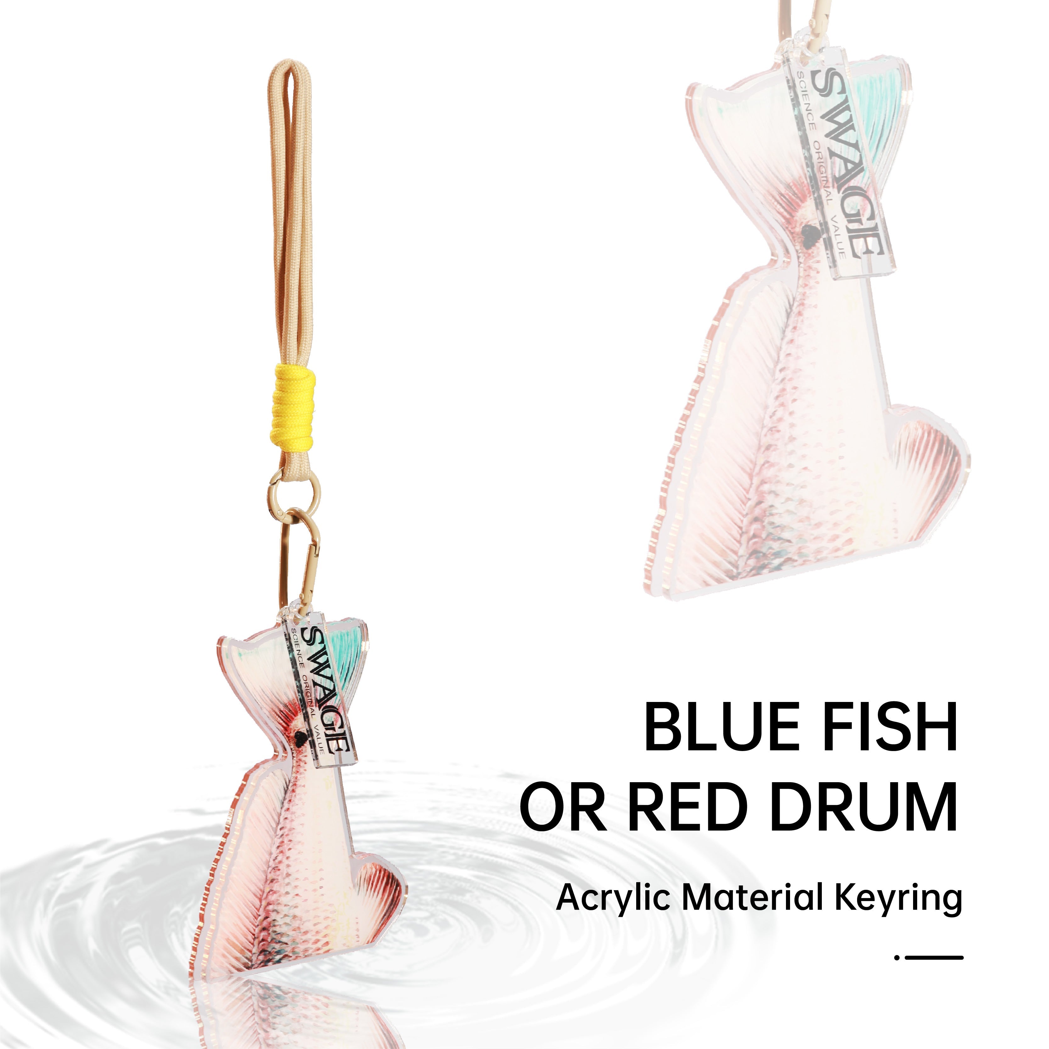 SWAGE FinTide Tail Key Ring Red Drum