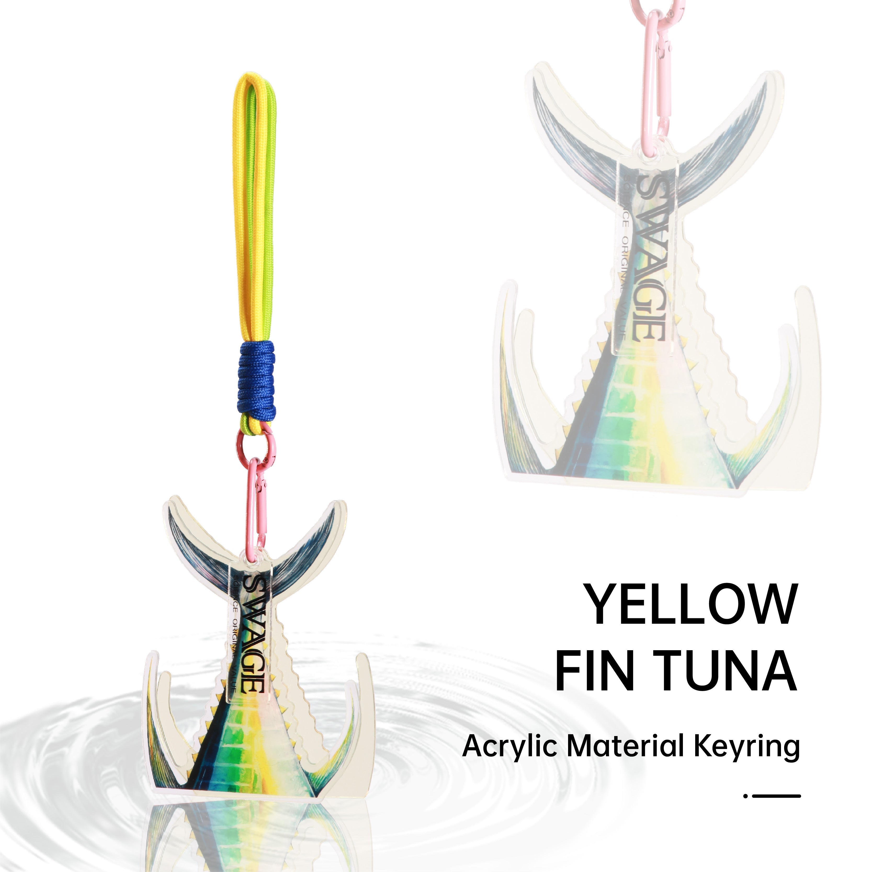SWAGE FinTide Tail Key Ring Yellowfin Tuna