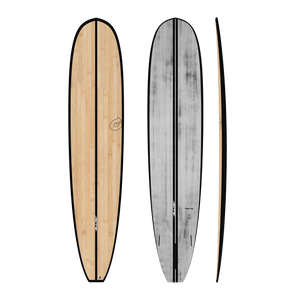 Torq ACT 9'1 The Don NR surfboard in Black Rails and Clear Bamboo