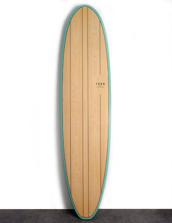 Torq TET 8'2 V Plus surfboard with Palm Wood deck