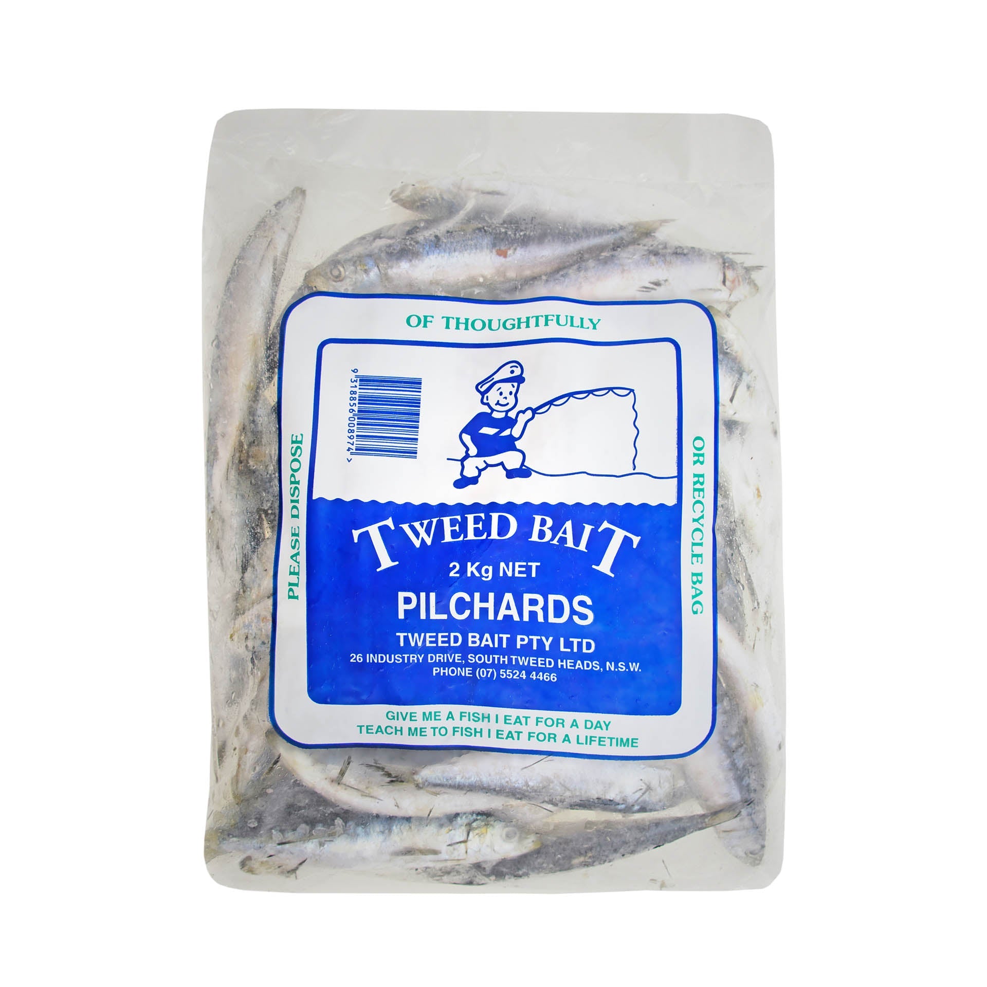 Tweed Bait Pilchards IQF 2kg pack