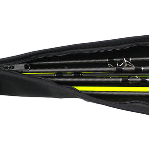 Wefox 1073 Fishing Rod Bag zipper and rod storage detail