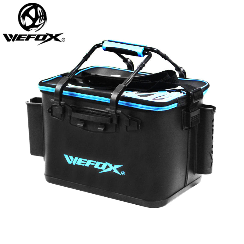 Wefox 5006 40cm black blue burley bucket side view