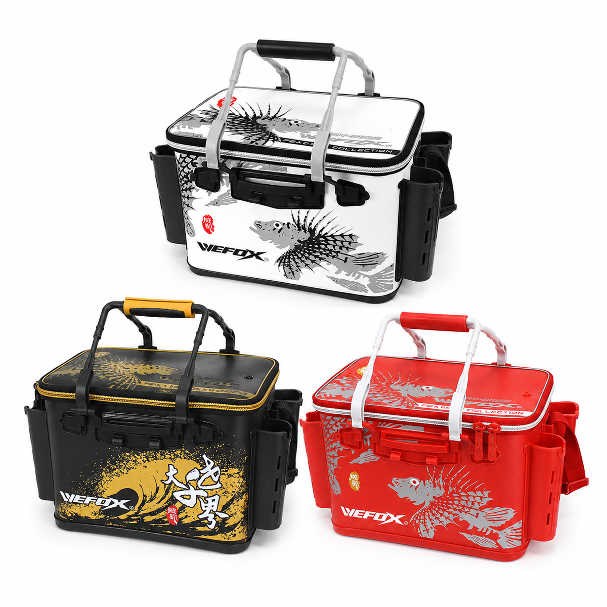 Wefox 5022 36cm burley buckets in white black and red