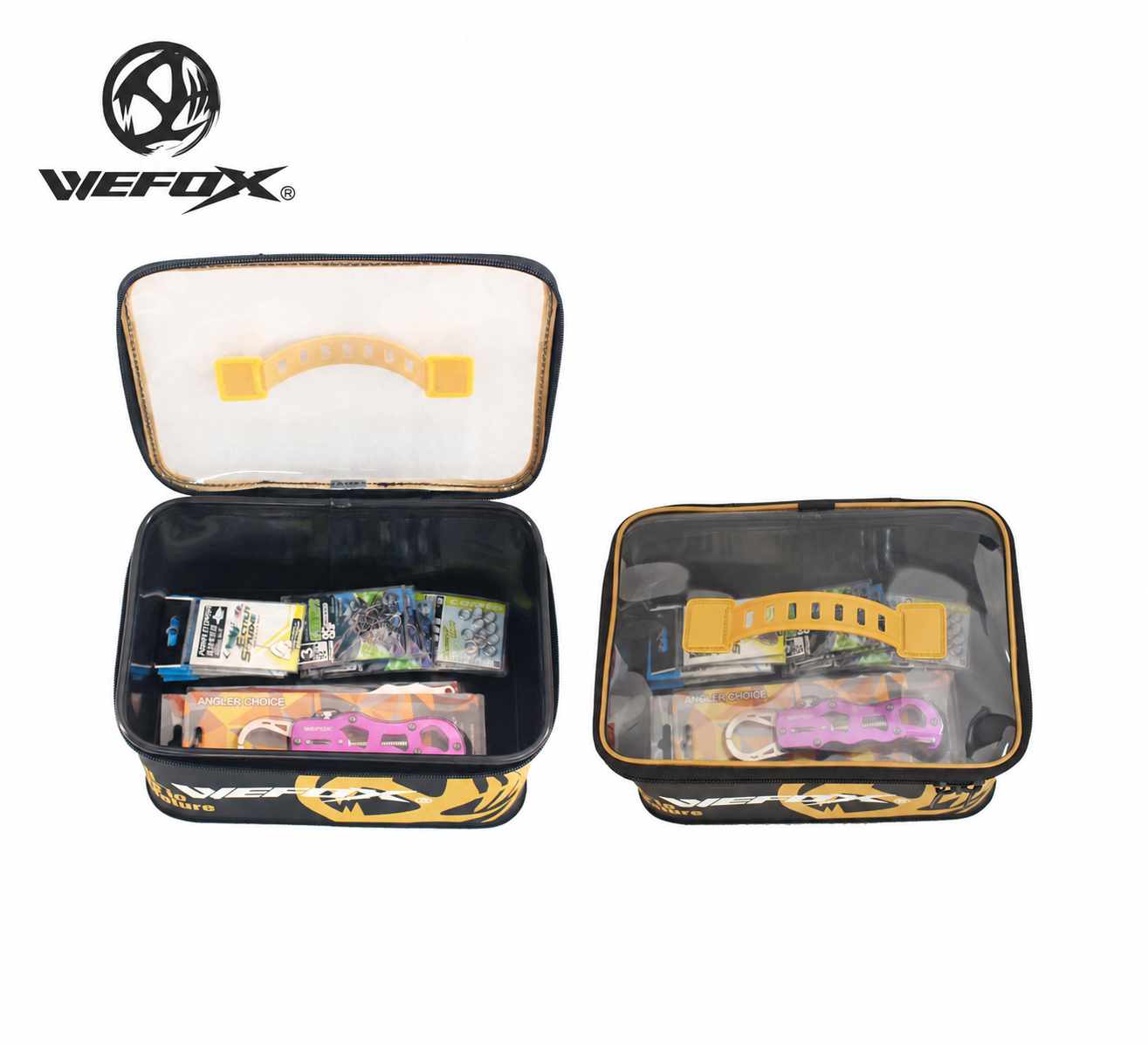 Wefox FM-6012 black tackle box clean product photo