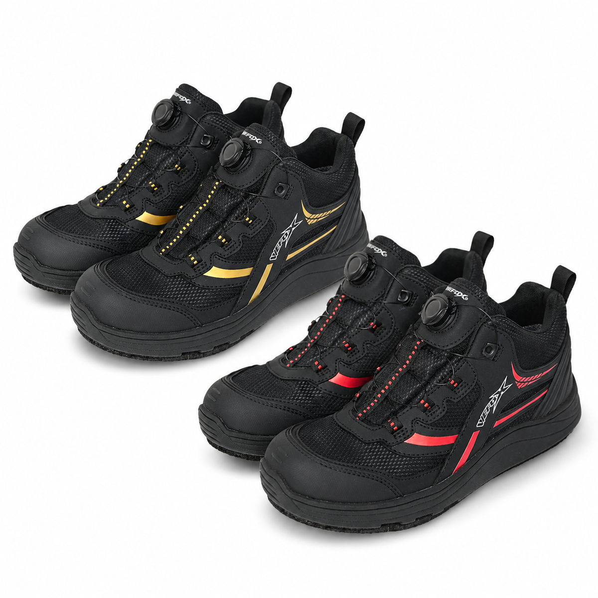 Wefox WDX-1025 rock fishing shoes in gold and red