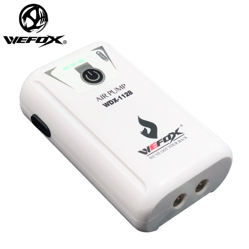 Wefox WDX-1128 oxygen pump outlet and charging-port angle