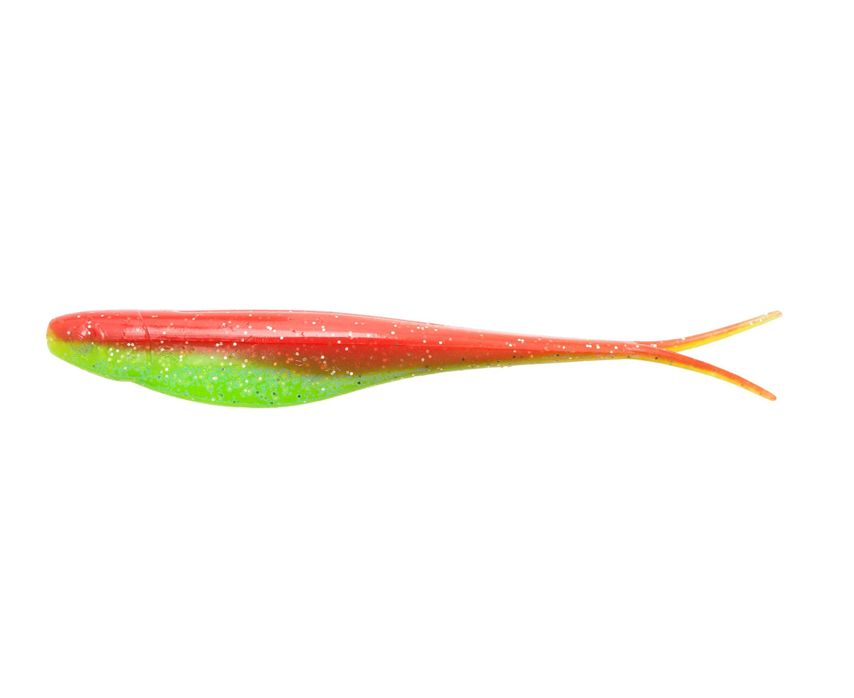 ZMan Scented Jerk Shadz 7 inch soft plastic lure - Nuked Chicken Glow